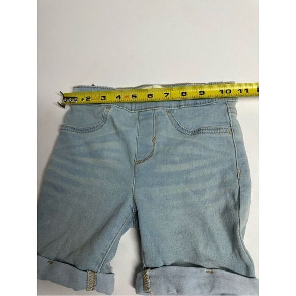 Levi's Girlfriend Midi Pull On Shorts Size Girl's Adjustable Size 5-6Y Sky Blue - Picture 6 of 8